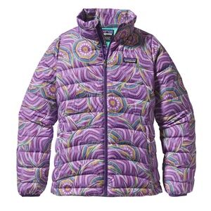 Patagonia Kids' Purple Patterned Puffer Jacket